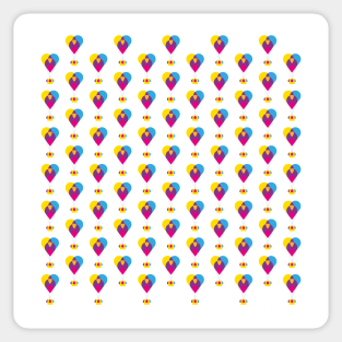 Love hot air balloon pattern Sticker